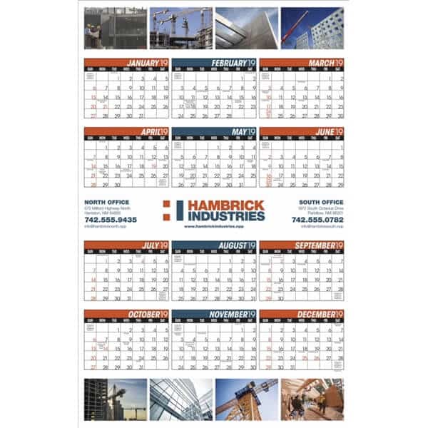 One Page Wall Calendar | Mmp Longwood