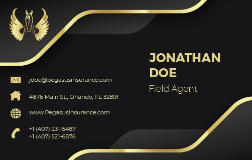 A Black And Gold Business Card